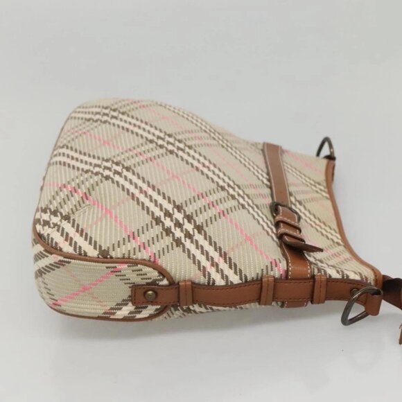 BURBERRY Nova Check Blue Label Shoulder Bag Canvas Beige - Picture 3 of 16